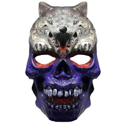 Máscara Caveira Com Lobo Halloween