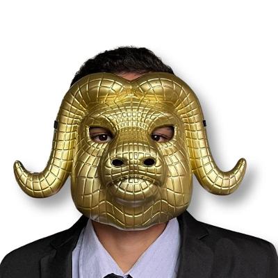 Máscara Búfalo Dourada Desafios De Sobrevivência