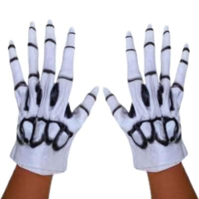 Luva De Látex Esqueleto Para Cosplay E Fantasias Halloween