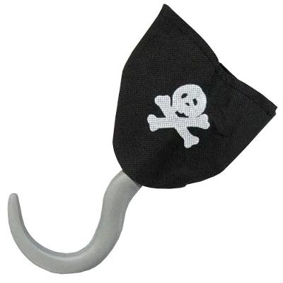 Gancho De Pirata Plástico E Tecido Para Fantasias