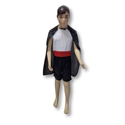 Capa Preta Com Gola Para Fantasias Infantil Bember