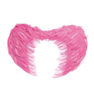 Asa Rosa De Anjo Com Penas Festa Cosplay Fantasias Carnaval