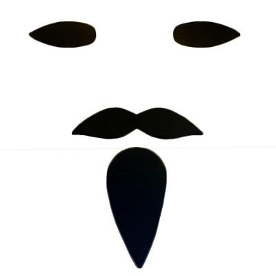 Barba Bigode E Sobrancelhas Pretos Para Fantasias