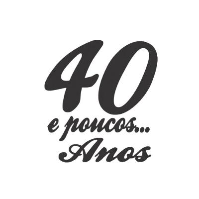 Adesivo Para Balão 40 E Poucos Anos - Preto