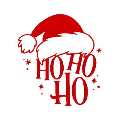 Adesivo Para Balão Hohoho Natal - Vermelho - 13cm