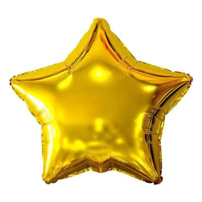 Balão Metalizado Estrela Ouro - 20 Polegadas