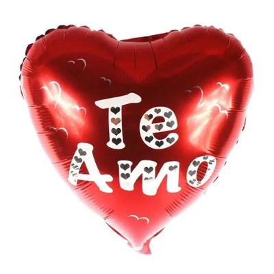 Balão Metalizado Coração Te Amo Vermelho - 18 Polegadas