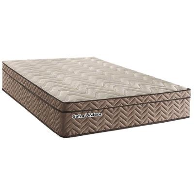 Colchão Casal Molas Ensacadas Masterpocket Safira Uniface Rustico Bege 138x188x30 - Paropas