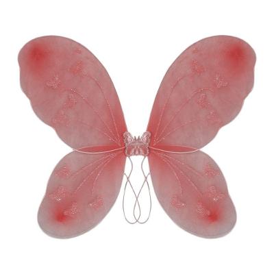 Asa De Borboleta Vermelha Com Glitter