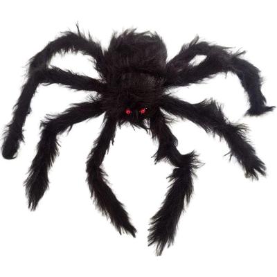 Aranha De Pelúcia Preta Grande De Halloween