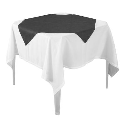 Toalha De Mesa Liso Preto Tnt 70cm X 70cm - 10 Unidades