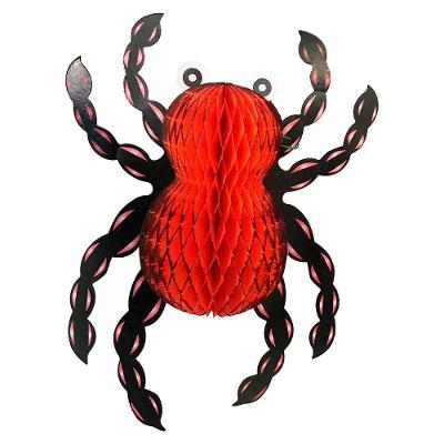 Aranha Halloween Decorativa Preta E Laranja