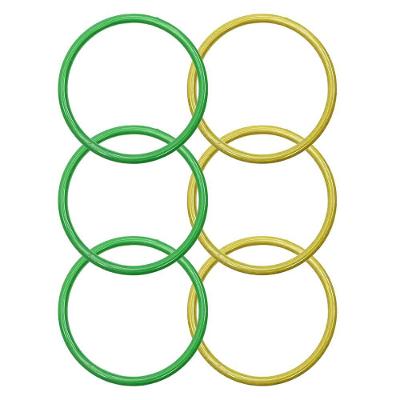 Argola De Plástico Brasil Verde E Amarela - 6 Unidades