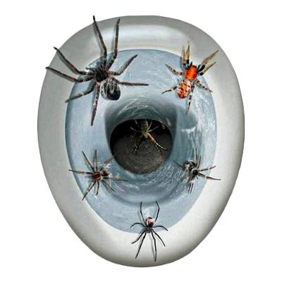 Adesivo Halloween Vaso Sanitário Com Aranhas
