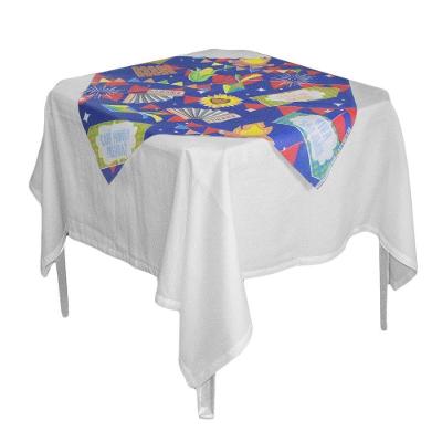 Toalha De Mesa Arraiá Azul Tnt 70cm X 70cm - 5 Unidades