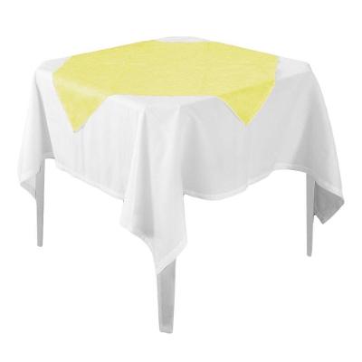 Toalha De Mesa Liso Amarelo Tnt 70cm X 70cm - 10 Unidades