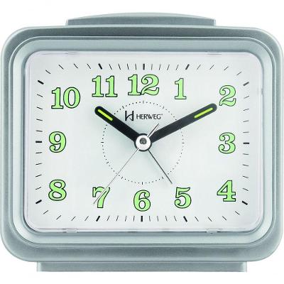 Relógio Despertador Branco Dois Alarme Super Alto Pilha Prata - Prata