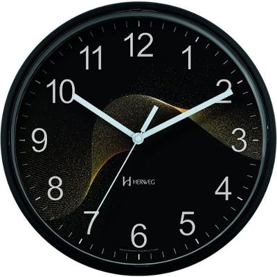 Relógio Parede Preto Tic Tac Redondo 26 Cm 660099