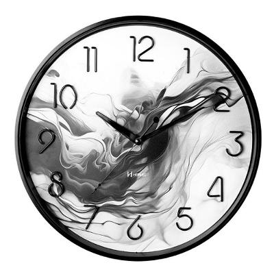 Relógio Parede Herweg Alto Relevo 6854 34,6 Cm Preto - Preto