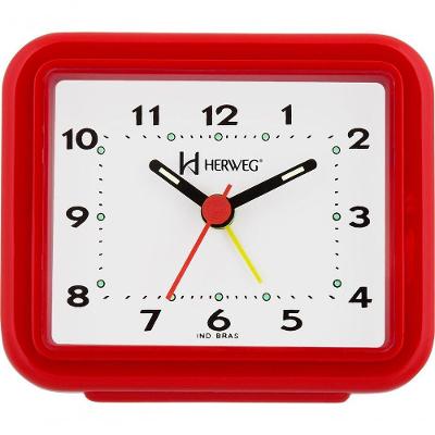 Relógio Despertador Quartz Alarme Forte Vermelho - Vermelho
