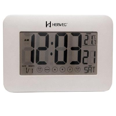 Relógio De Parede Mesa Despertador Digital Touch 2983 Branco - Branco