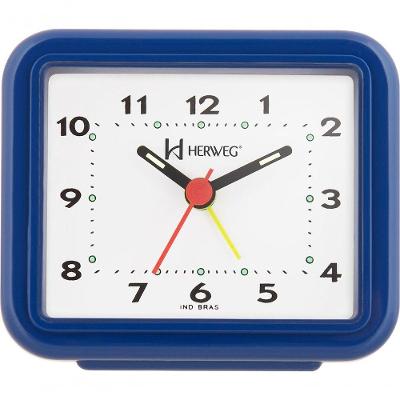 Relógio Despertador Quartz Alarme Forte Azul Escuro - Azul Escuro