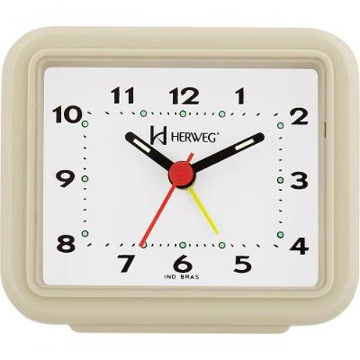 Relógio Despertador Quartz Alarme Forte Marfim - Marfim