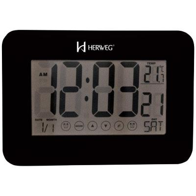 Relógio De Parede Mesa Despertador Digital Touch 2983 Preto - Preto