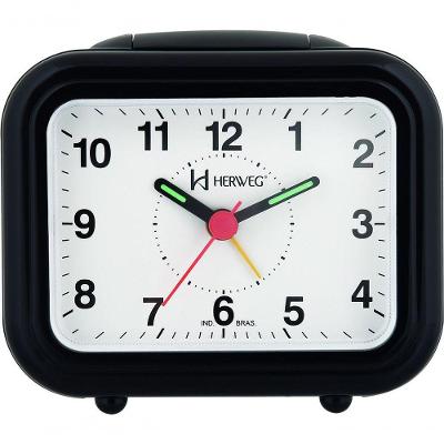Relógio Despertador Quartz Luz Soneca Snooze Preto - Preto