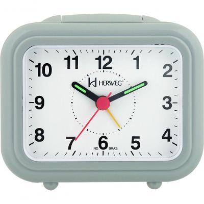 Relógio Despertador Quartz Luz Soneca Snooze Cinza - Cinza