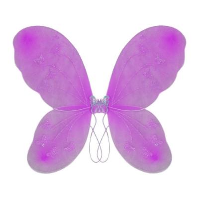 Asa De Borboleta Pink Com Glitter
