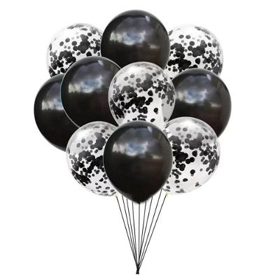 Kit Balão Com Confete - 12 Polegadas - 10 Unidades Cor Tansparente Com Prata