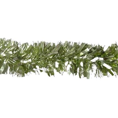 Festão De Natal Metalizado Verde Oliva - 1,8m X 7cm