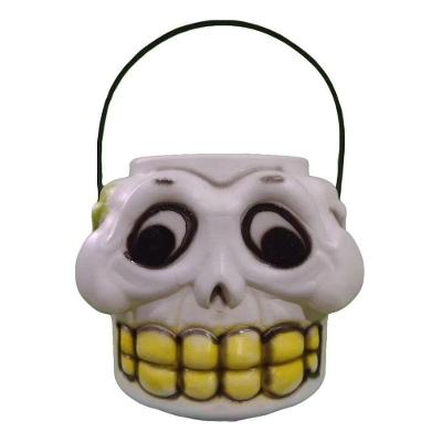 Balde Halloween Caveira Mexicana Florida Com Alça