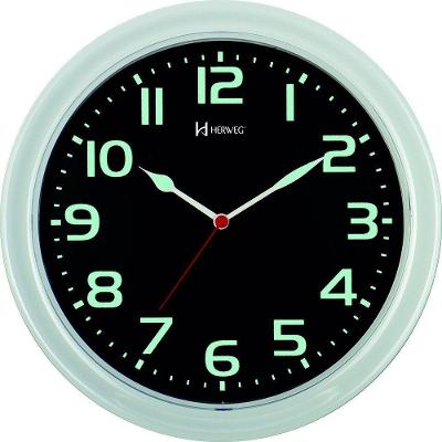 Relogio Parede Luminosidade Florescente Herweg 660016 Verde Claro
