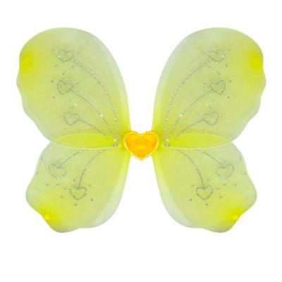 Asa De Borboleta Amarelo Com Glitter