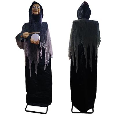 Boneco Bruxa Vidente Decoração Halloween Com Som E Movimento