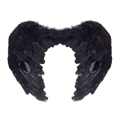 Asa De Anjo Preta Infantil - 50cm