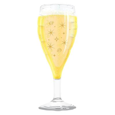 Balão Metalizado Taça Champanhe Dourado - 39 Polegadas