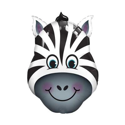 Balão Metalizado Cabeça De Zebra - 17 Polegadas