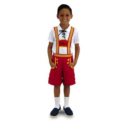 Fantasia Alemã Clássica Infantil Com Camiseta E Suspensório Tamanho G
