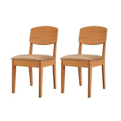 Conjunto Com 2 Cadeiras MDF Copper Para Sala De Jantar Moderna Turim 07/Naturale
