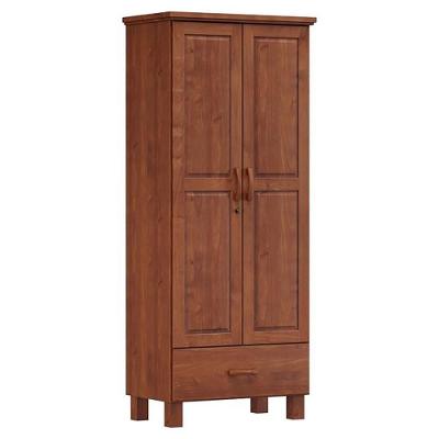 Guarda Roupa 2p 1g Madeira Maciça 81 Cm 1140 Imbuia Milani Store Imbuia