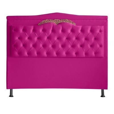 Cabeceira De Cama Box Madri Casal Queen 160 Cm Suede Rosa Pink Eli Móveis E Decoração