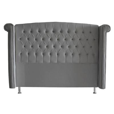 Cabeceira De Cama Box Toquio Casal 140 Cm Suede Prata Eli Móveis E Decoração