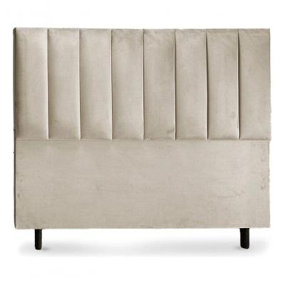 Cabeceira De Cama Box Roma Casal 140 Cm Suede Bege Eli Móveis E Decoração