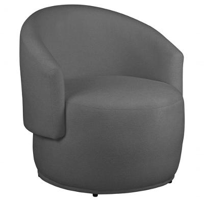 Poltrona Decorativa Heitor Sala Escritório E Recepção Suede Grafite Eli Móveis E Decoração