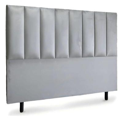 Cabeceira De Cama Box Roma Casal 140 Cm Suede Prata Eli Móveis E Decoração