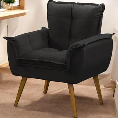 Poltrona Opala Suede Cor:preto