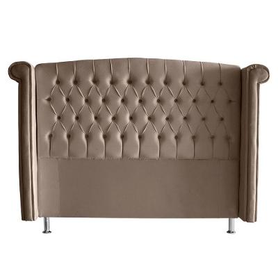 Cabeceira De Cama Box Toquio Casal 140 Cm Suede Capuccino Eli Móveis E Decoração